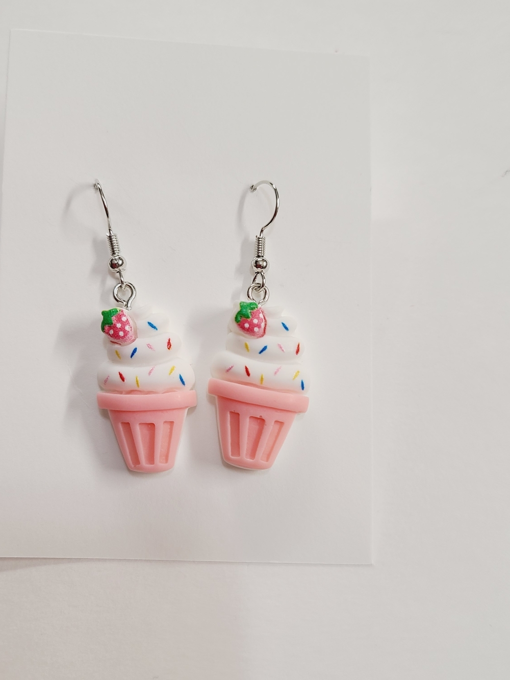 Pink Cupcake Earrings